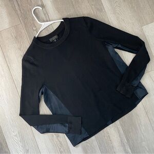 rag&bone Wool Sweater crewneck silk mixed fabric womens Black Navy (small) edgy